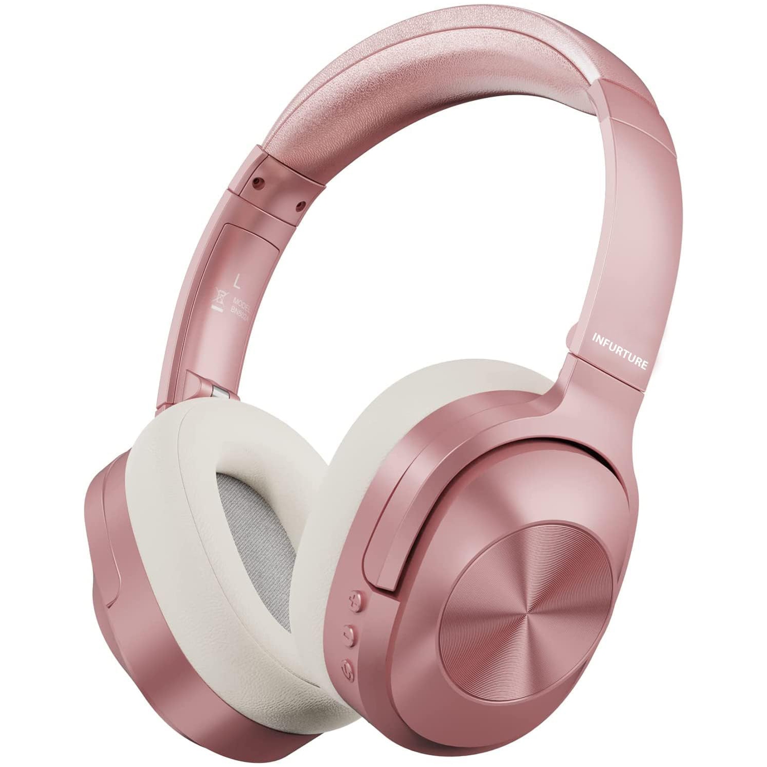 Noise Cancelling Headphones with rophone,Pink Over Ear Bluetooth Headphones, 3D Deep B, Memory Foam Ear Rechargeable Battery Batteries Replacement Ni-MH AAA for Panasonic 1.2V 5