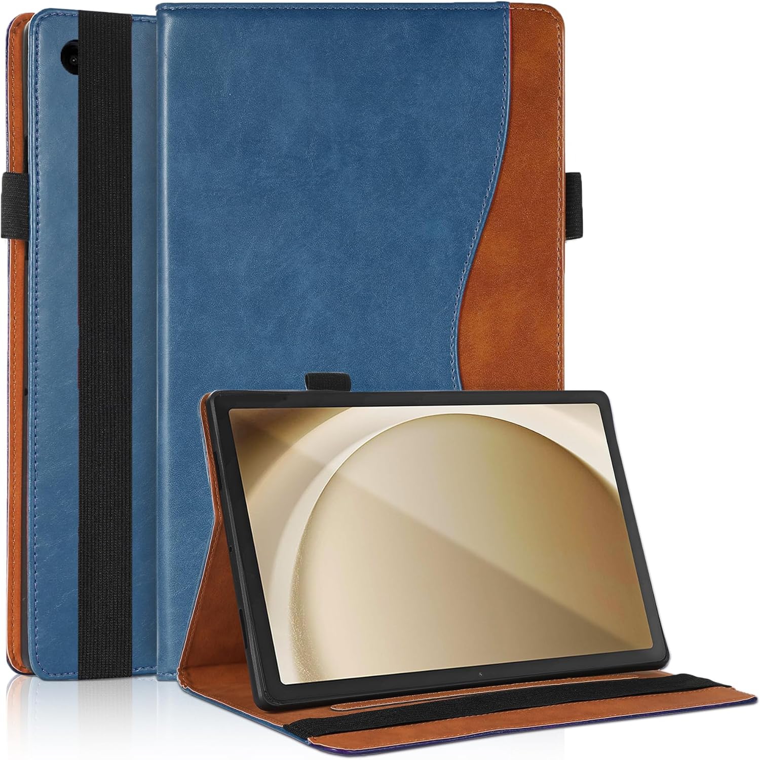 Case for Samsung Galaxy Tab A9 Plus, Tab A9 Plus Tablet Case 11 inch 2023 with Front Pocket Hand Strap Multi-Angle Rechargeable Battery Batteries