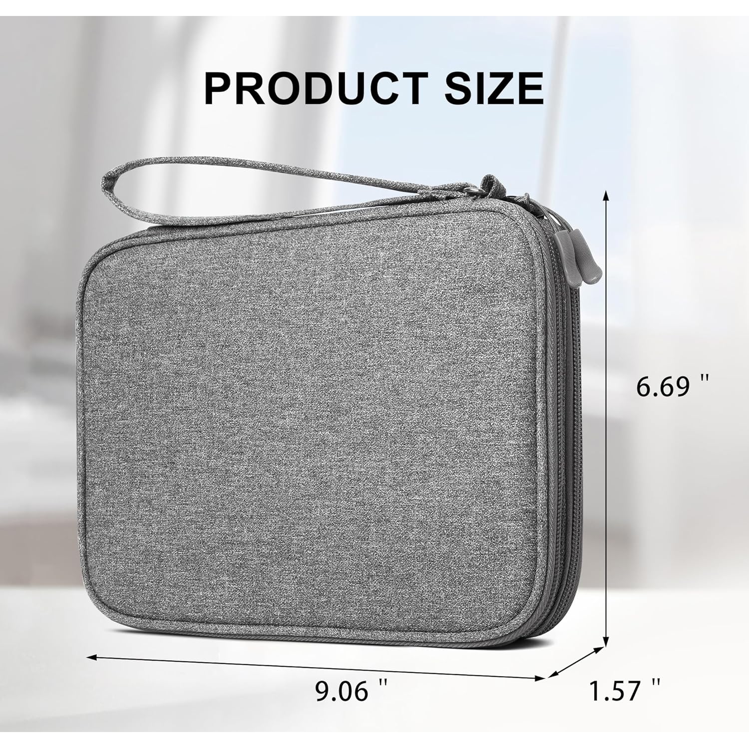 Organisateur électronique de voyage à deux couches pour câbles Sac de rangement portatif pour câble, téléphone, chargeur, alimentation, piles