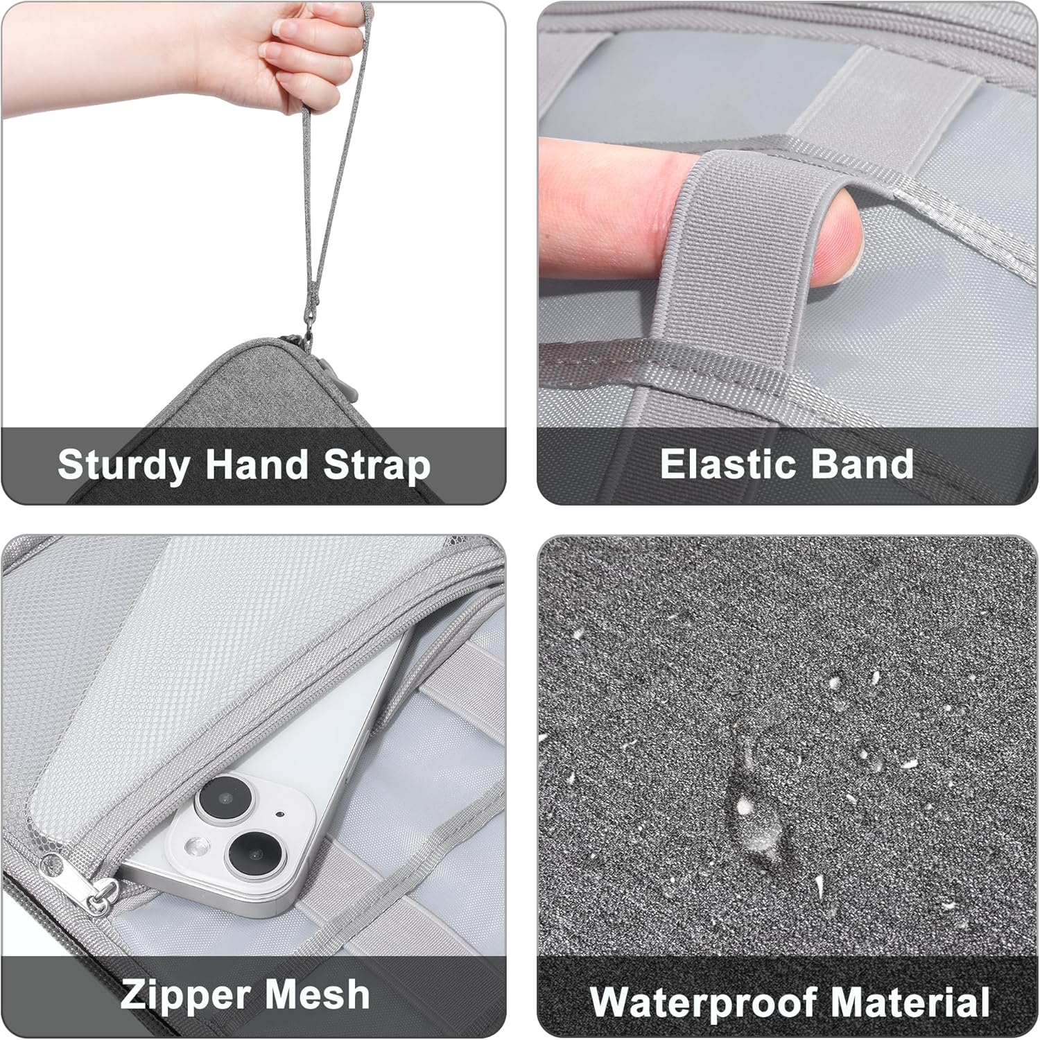 Organisateur électronique de voyage à deux couches pour câbles Sac de rangement portatif pour câble, téléphone, chargeur, alimentation, piles