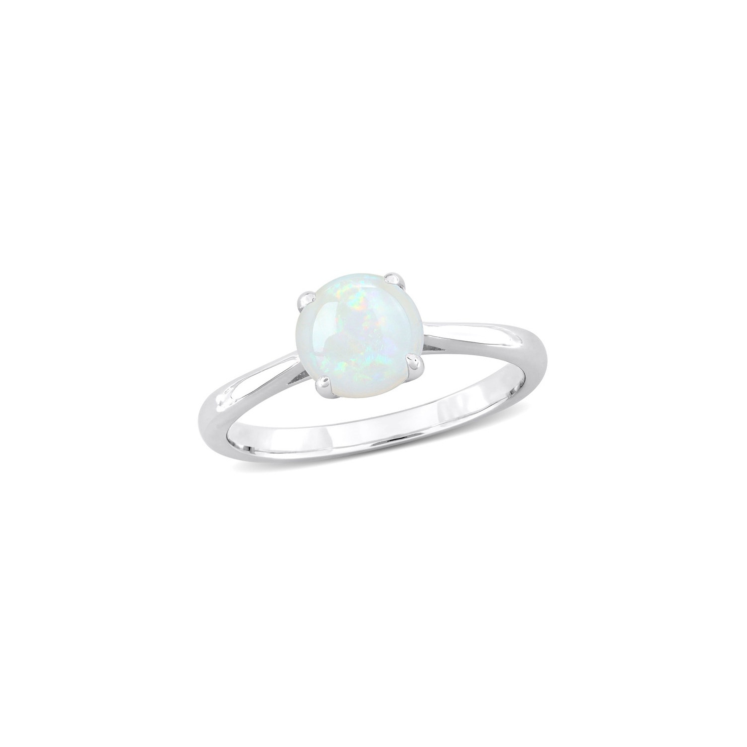 4/5 Carat Solitaire Opal Ring in Sterling Silver