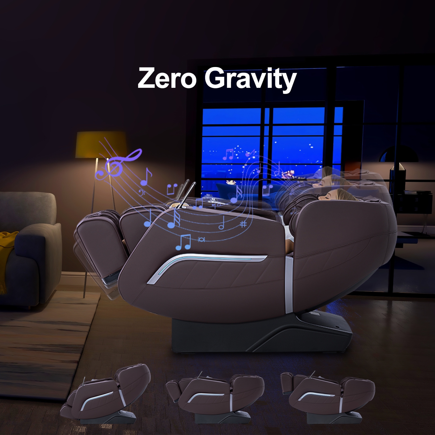 MassaMAX 2025 A306 Plus Massage Chair Zero Gravity Shiatsu Relaxation with Yoga Stretch, Zero Gravity, SL Track, Foot Rollers, Airbags, Heating Brown