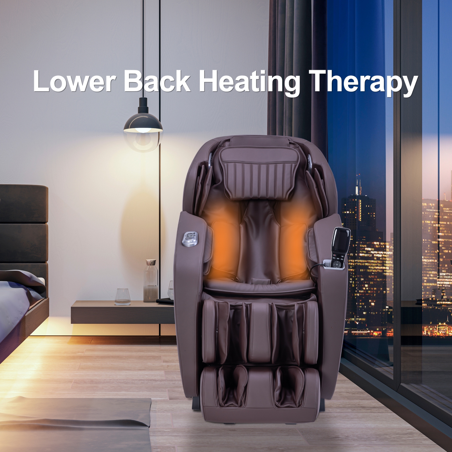 MassaMAX 2025 A306 Plus Massage Chair Zero Gravity Shiatsu Relaxation with Yoga Stretch, Zero Gravity, SL Track, Foot Rollers, Airbags, Heating Brown