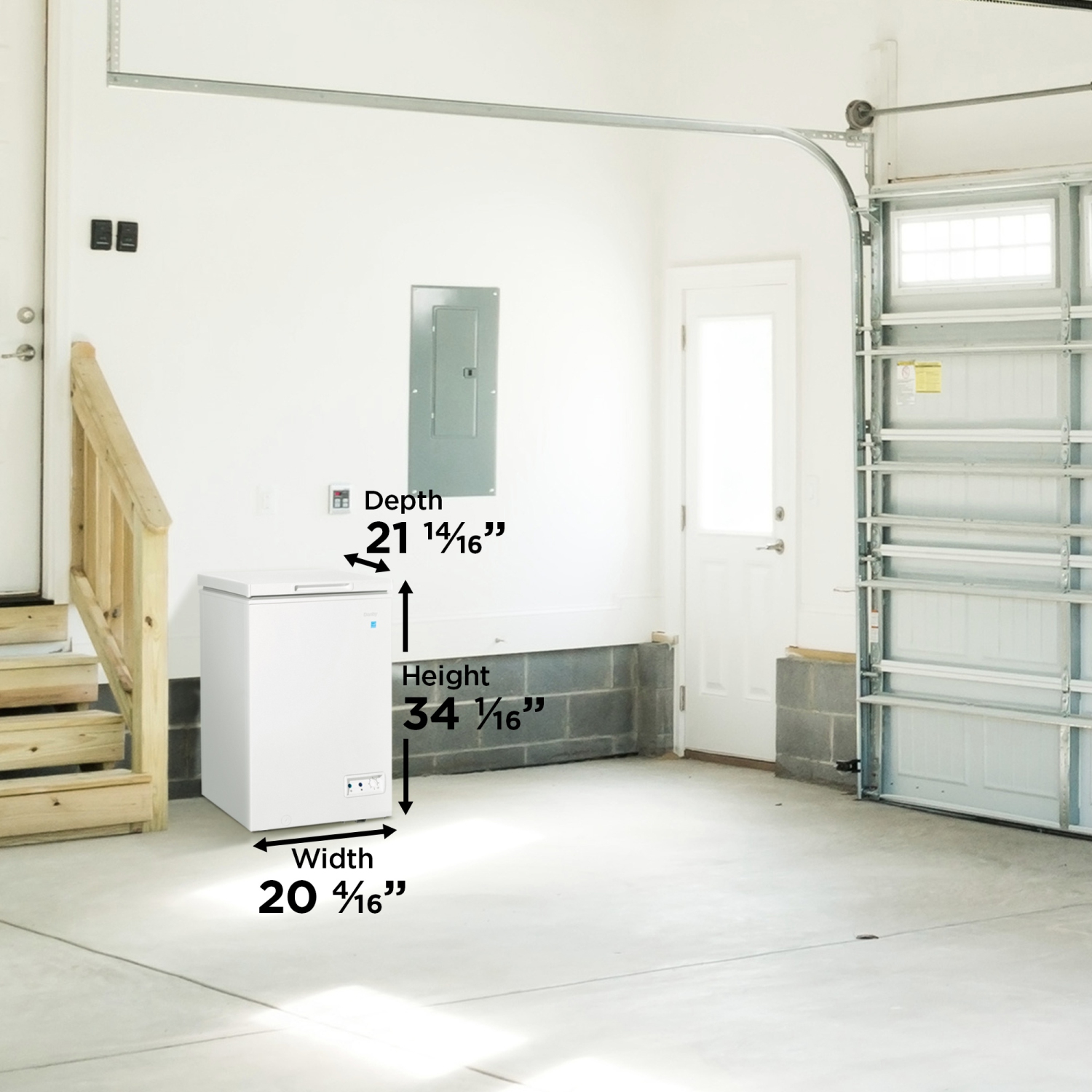 Réfrigérateur de 3,5 pi3 DCF035A5WDB de Danby avec Congélateur-coffre blanc