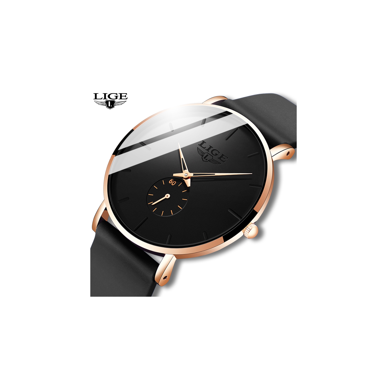LIGE Men's Classic Quartz Watch | Ultra-thin | Waterproof 3ATM and scratch resistance surface | TUTT Exclusive