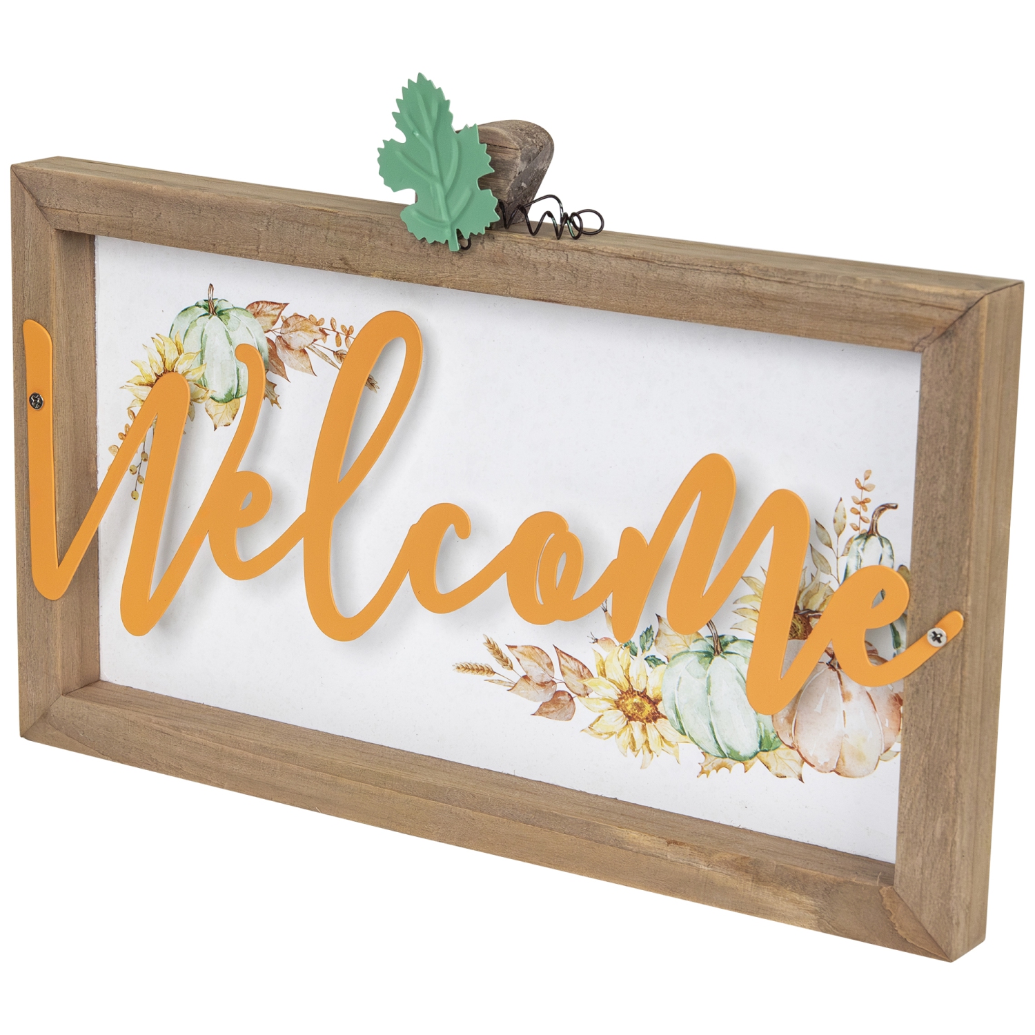 Affiche murale «&nbsp;Welcome Fall Harvest&nbsp;», citrouilles et tournesols, 11&nbsp;po