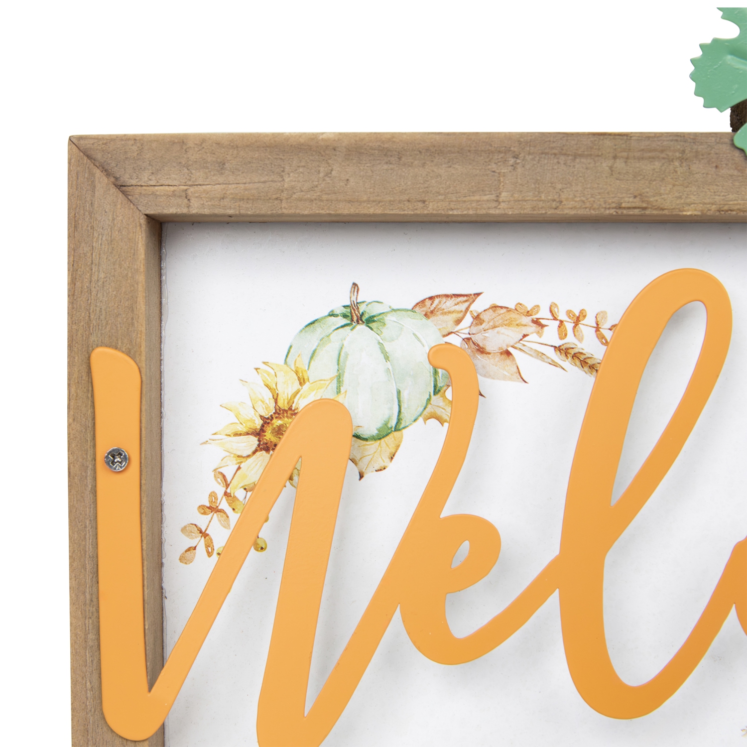Affiche murale «&nbsp;Welcome Fall Harvest&nbsp;», citrouilles et tournesols, 11&nbsp;po