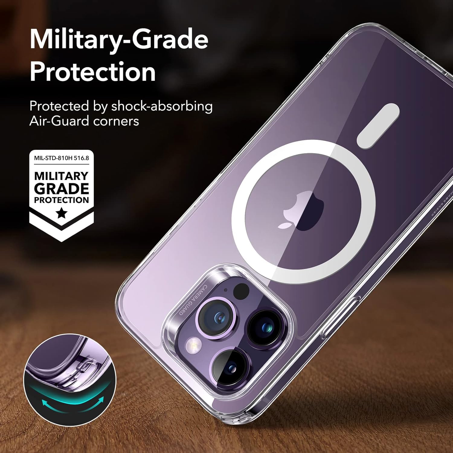 iPhone 14 Pro Max Case Compatible with MagSafe, Clear Strong Magnetic Anti-Scratch Shockproof Phone Cover