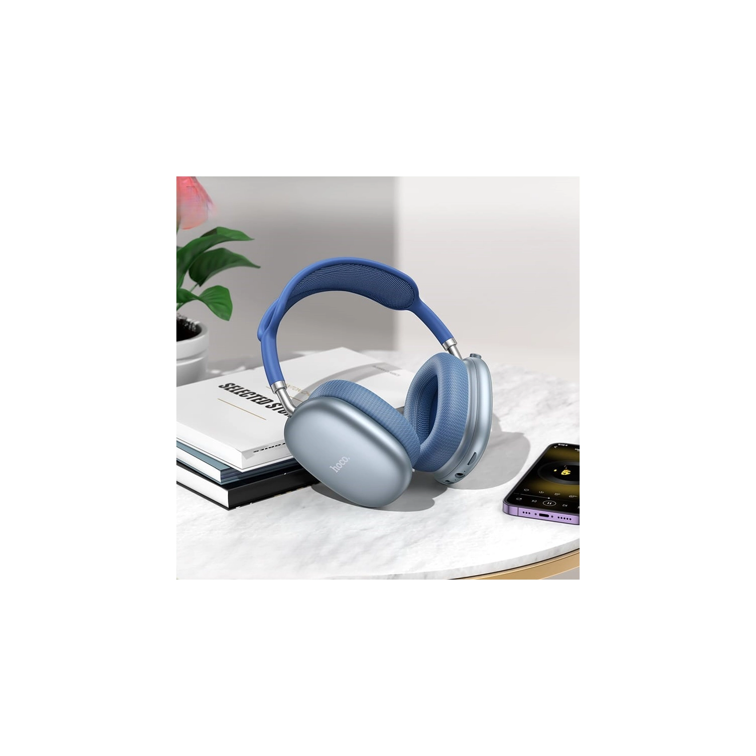 Hoco W55 Wireless Bluetooth Sports Headphones - Sky Blue