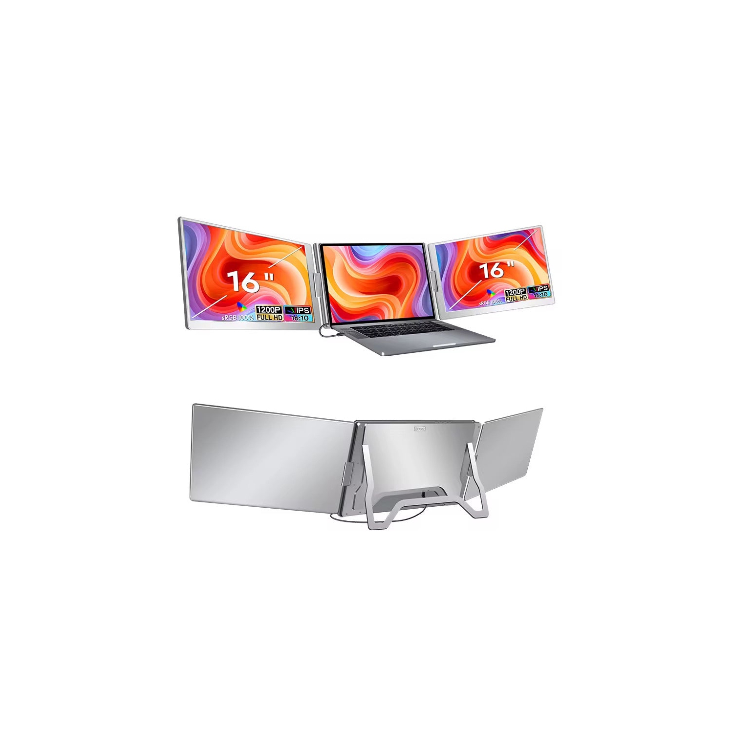 Moniteur portatif double TUTT de 16&nbsp;po | Connexion par câble simple | Format 16:10 IPS, conception autonome | Windows, MacBook | S900