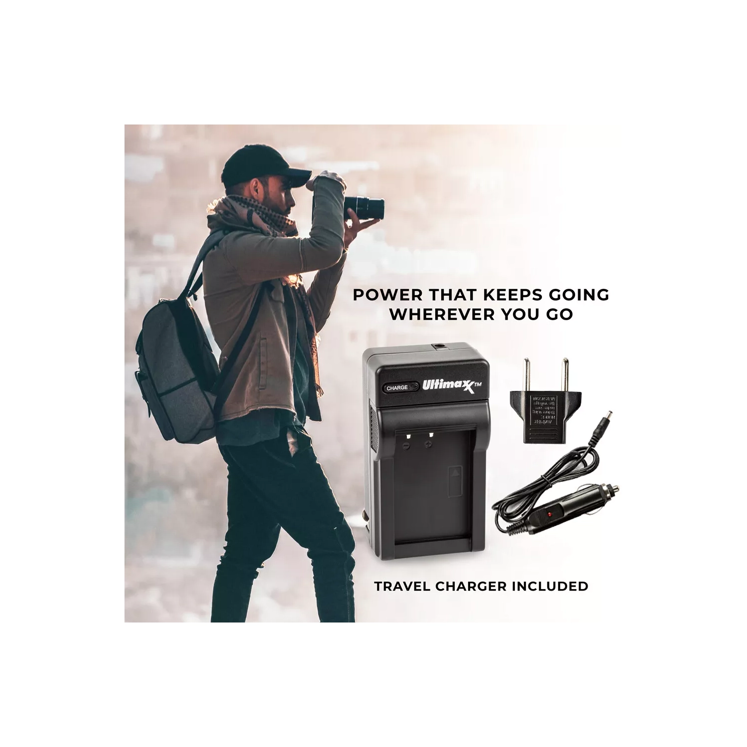 ULTIMAXX AC/DC Rapid Home & Travel Charger for NP-BX1 with Sony Cyber-Shot M8