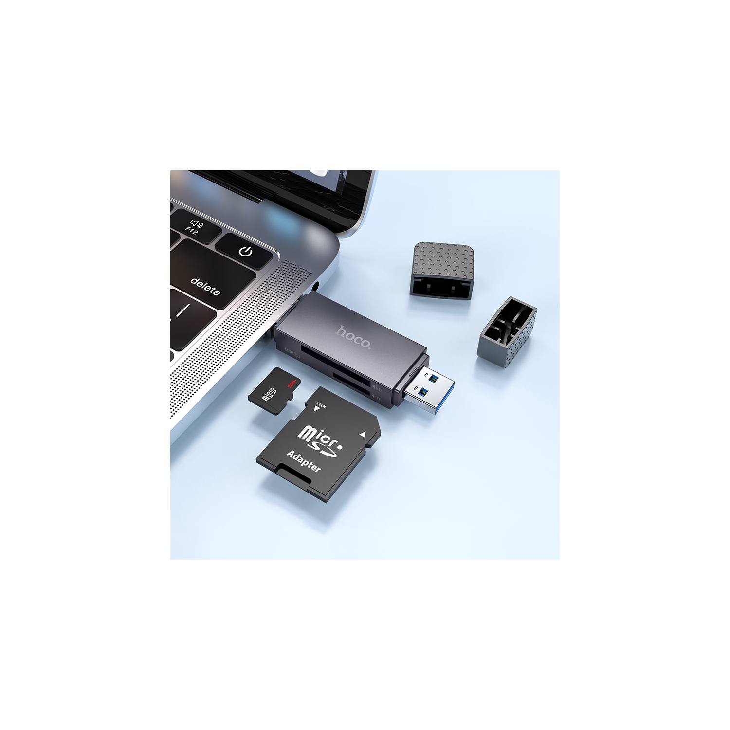 Hoco – Lecteur de cartes USB et de type C 2,0 Spirit 3-en-1 USB-A + Type-C 2,0