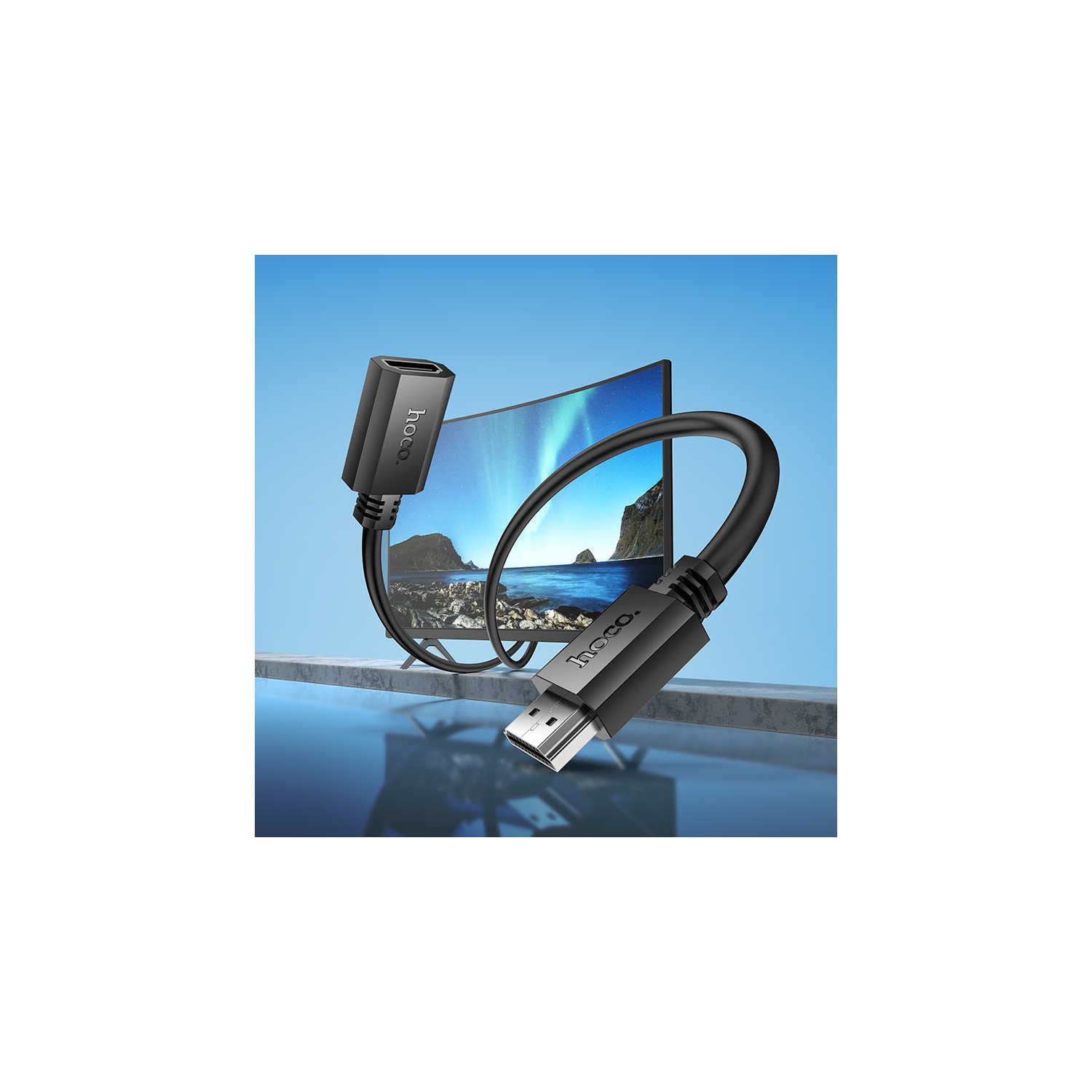 Câble HDMI 4K vers HDMI femelle HOCO «&nbsp;US13&nbsp;» 1&nbsp;M
