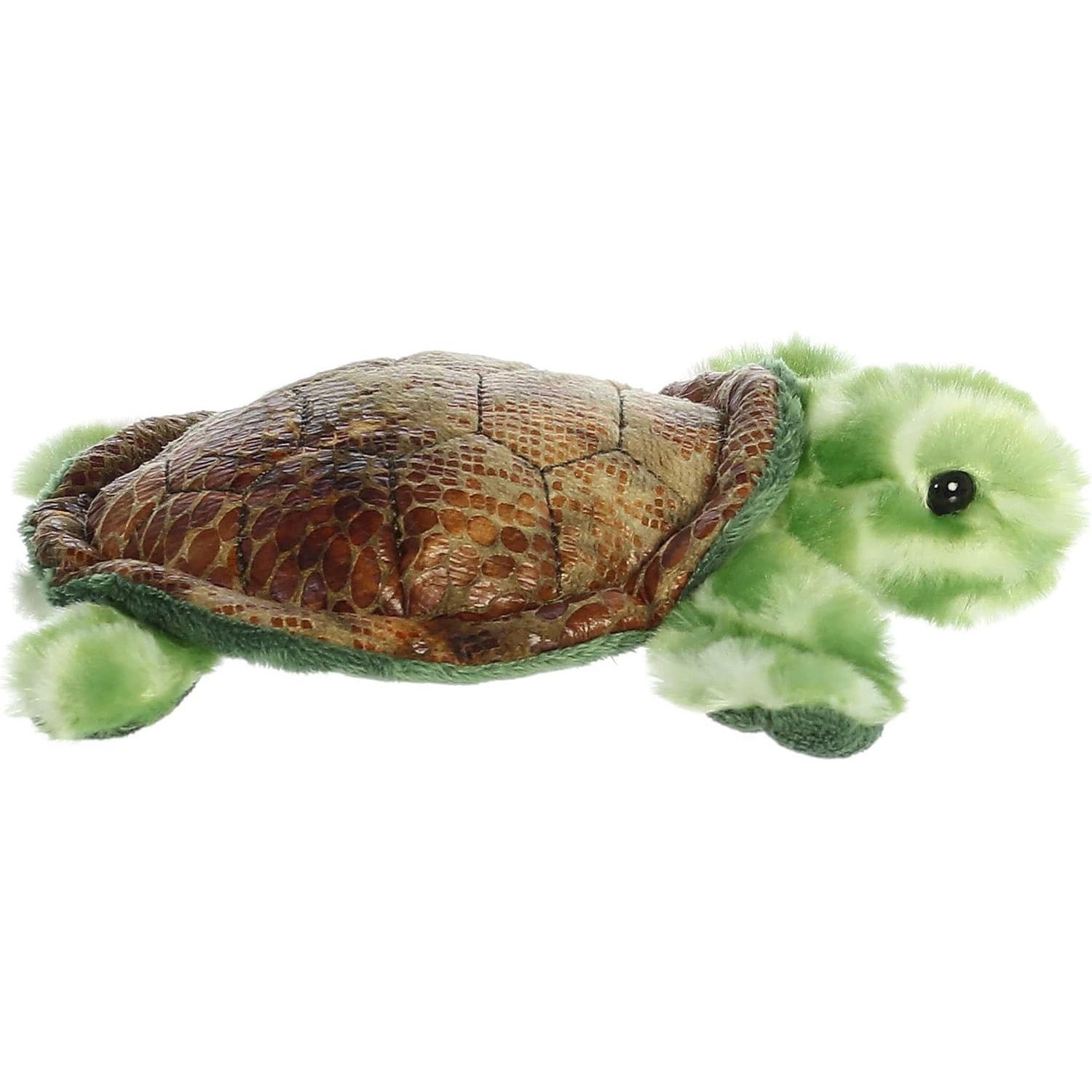 Aurora Adorable Mini Flopsie Splish Sea Turtle Stuffed Animal - Green 8 Inches
