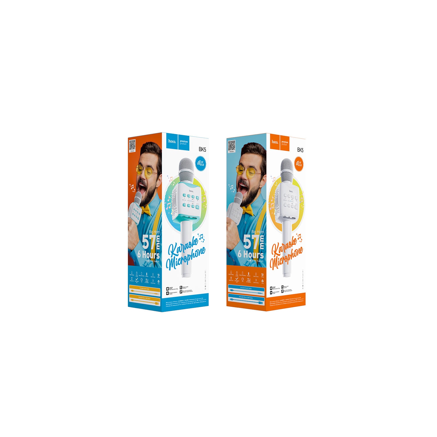 Microphone “BK5 Cantando” wireless karaoke mic - White