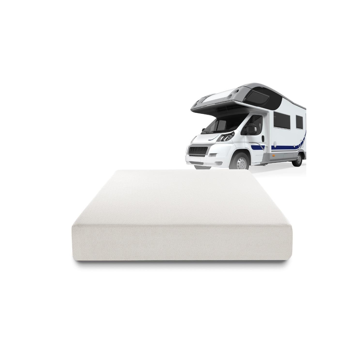 Matelas en mousse à mémoire Ultima de 10&nbsp;po de ZINUS / Grand lit court pour VR, campeurs et remorques / Matelas compressé blanc