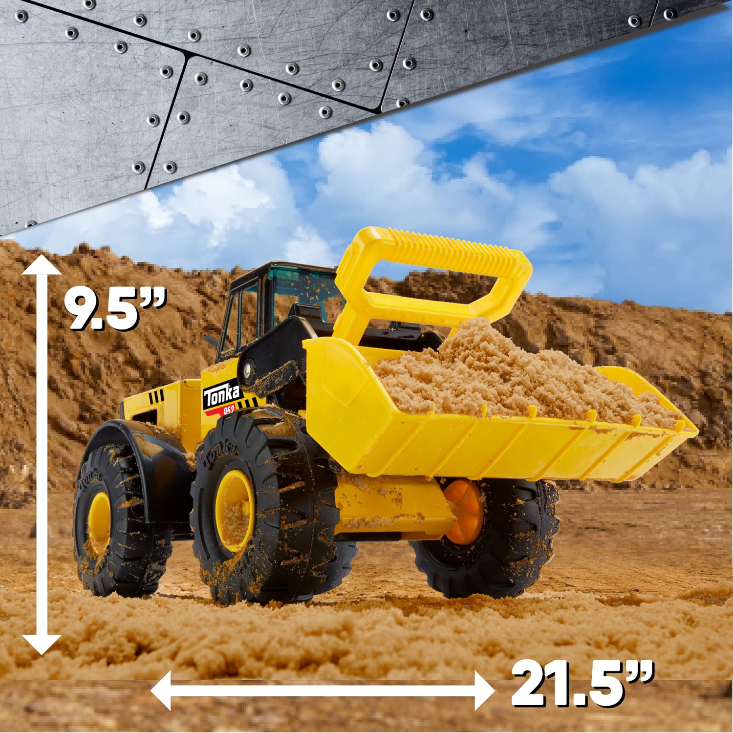 Tonka - Chargeuse frontale Steel Classics, emballage sans frustration