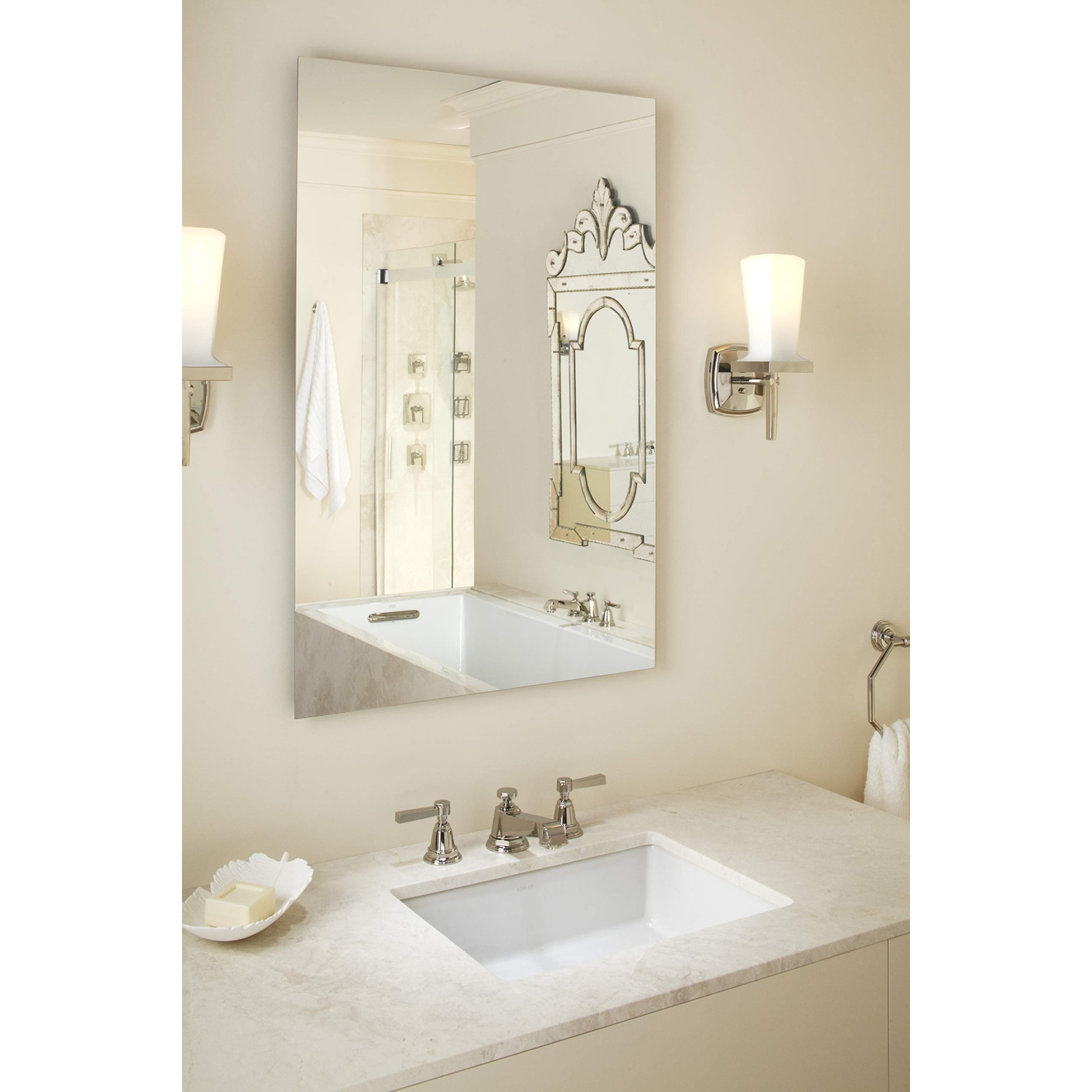 Kohler – Évier de salle de bain rectangulaire K-EC2882-0 Verticyl, blanc