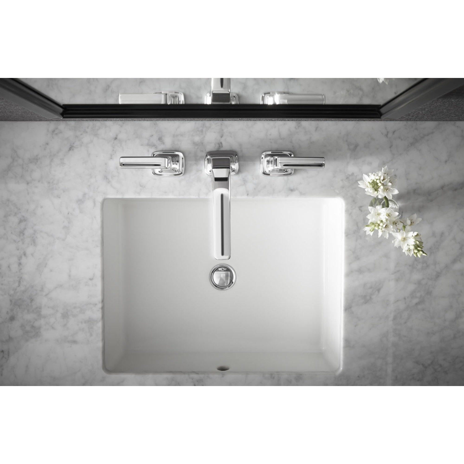 Kohler – Évier de salle de bain rectangulaire K-EC2882-0 Verticyl, blanc