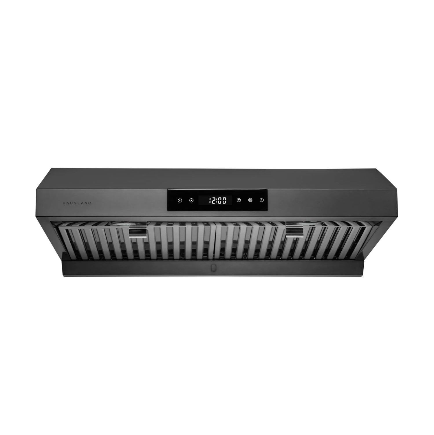 Hauslane&nbsp;| Hotte de dessous d'armoire de 30&nbsp;po en acier inoxydable noir Chef - UC-PS18BSS-30