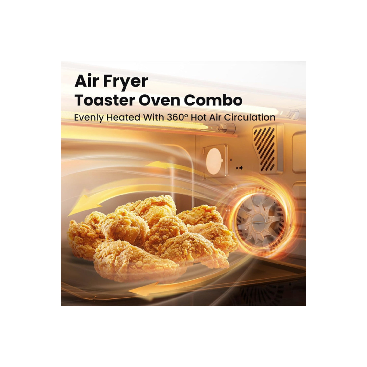 Refurbished Excellent-Comfee' CFO SA231 Toaster Oven & Air Fryer with Ultra-Rapid Heat Technology, 1750W Stainless Steel