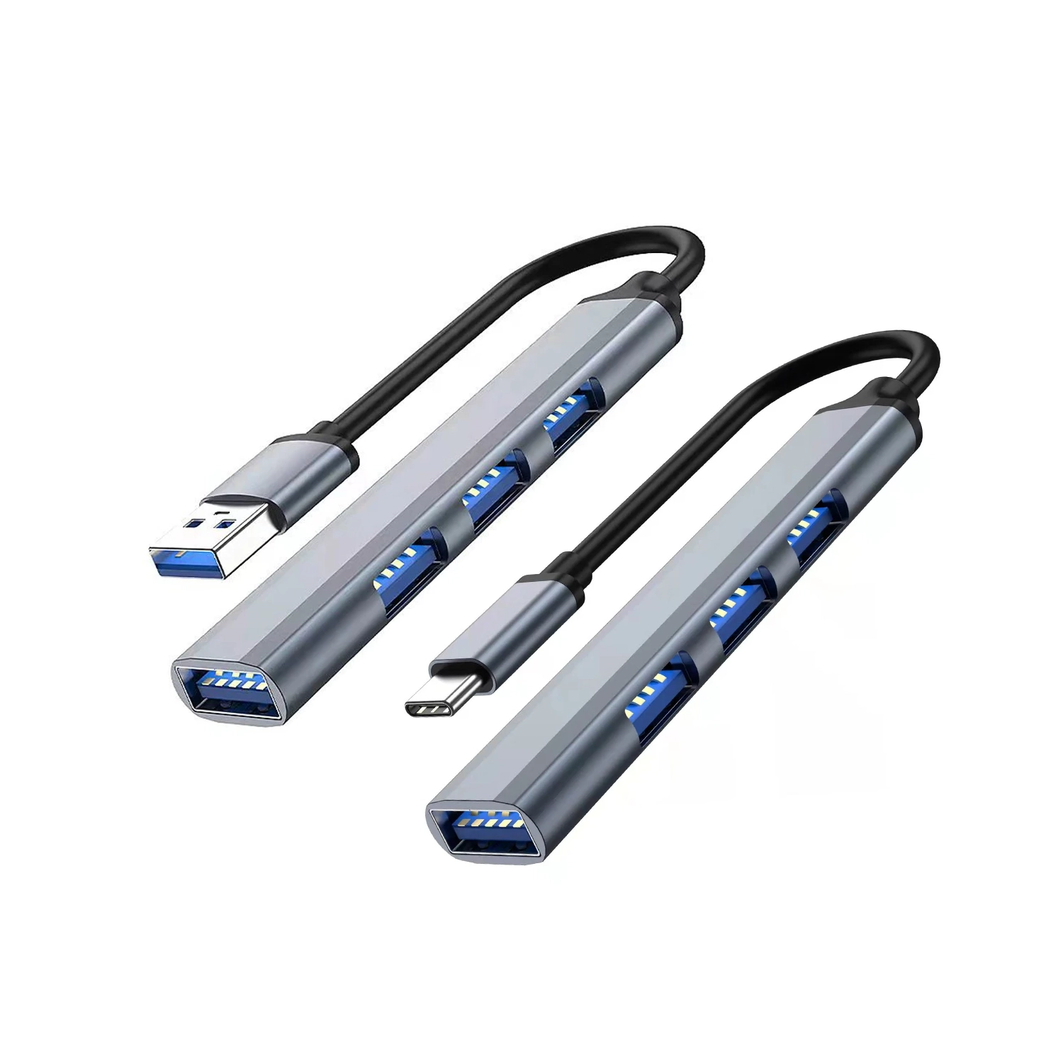 Concentrateur USB-C à 3,0 7 ports; Adaptateur multirépartiteur à 4 ports OTG pour Xiaomi Lenovo MacBook Pro 13 15 Air Pro; Accessoires informatiques