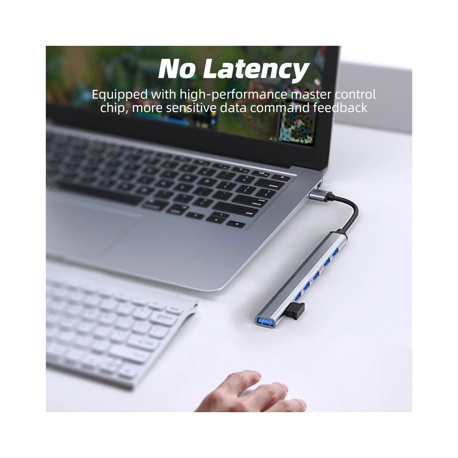 Concentrateur USB-C à 3,0 7 ports; Adaptateur multirépartiteur à 4 ports OTG pour Xiaomi Lenovo MacBook Pro 13 15 Air Pro; Accessoires informatiques