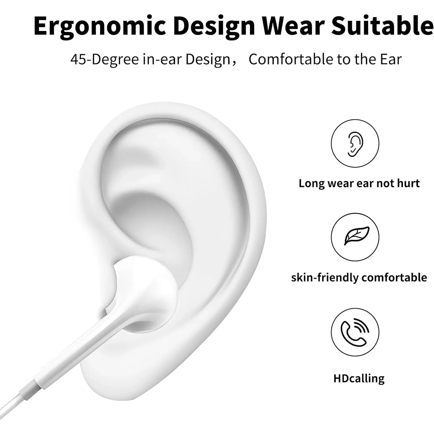 Original Wired Earphones For iPhone 15/14/13/12/11 Pro Max 7/8Plus XR/XS/SE/X iPad In-Ear Earbuds Lightning USB-C 3.5mm Earphone