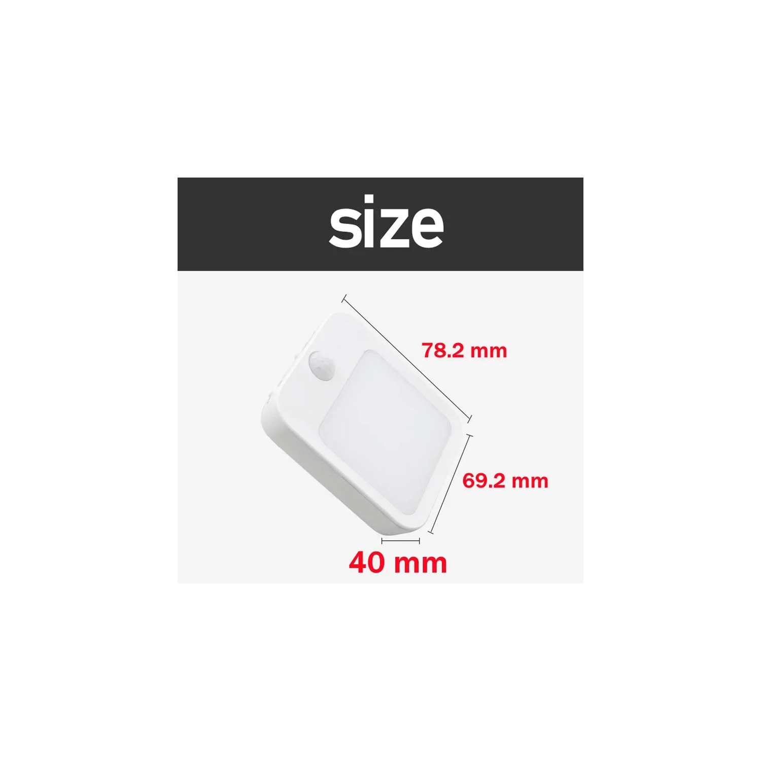 Détecteur de mouvement Lumières de nuit DEL Prise US Lampe d'armoire à intensité réglable pour chambre à coucher de bébé Corridor Éclairage de nuit