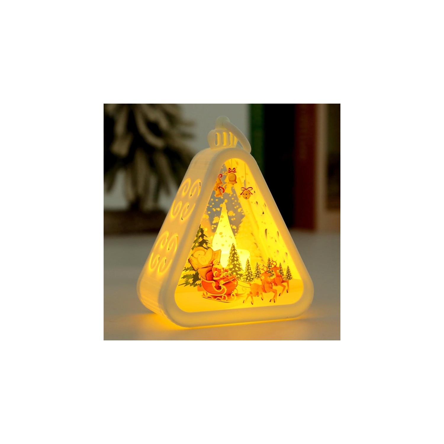 Christmas Decorations Retro Night, 2024 New Model Retro Night Light Luminous Gift, Santa Claus Small Gift Christmas Tree Decoration, Luminous Gift