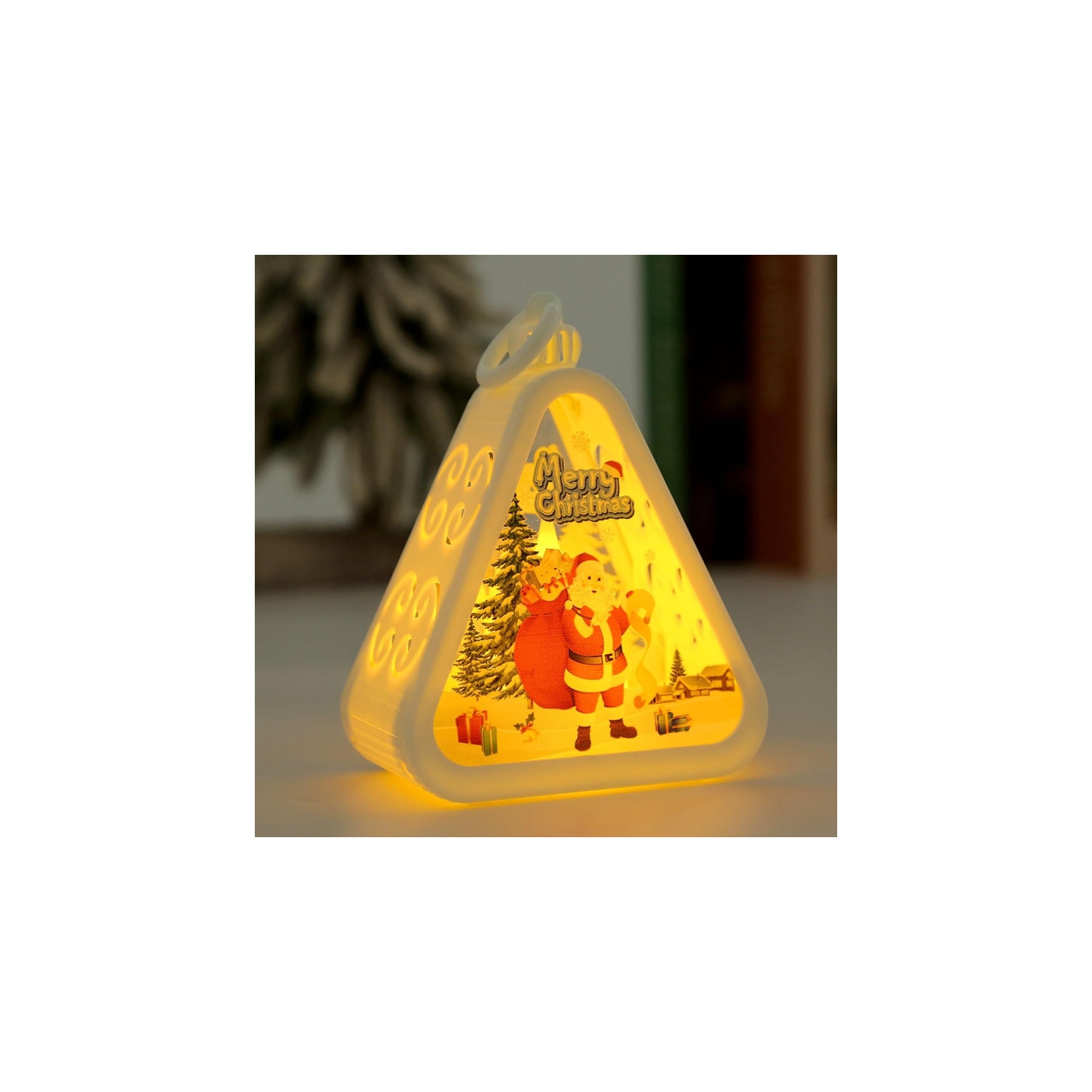 Christmas Decorations Retro Night, 2024 New Model Retro Night Light Luminous Gift, Santa Claus Small Gift Christmas Tree Decoration, Luminous Gift