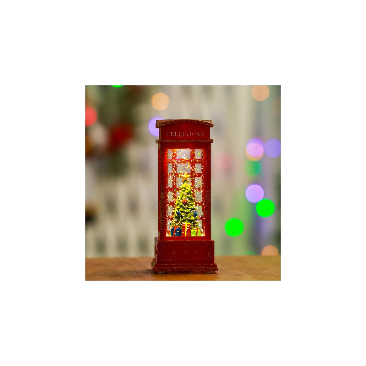 Décoration de Noël Lanterne tempête cadeau à la main Père Noël Injection d'eau Petite veilleuse portative Décoration de Noël Petite décoration de