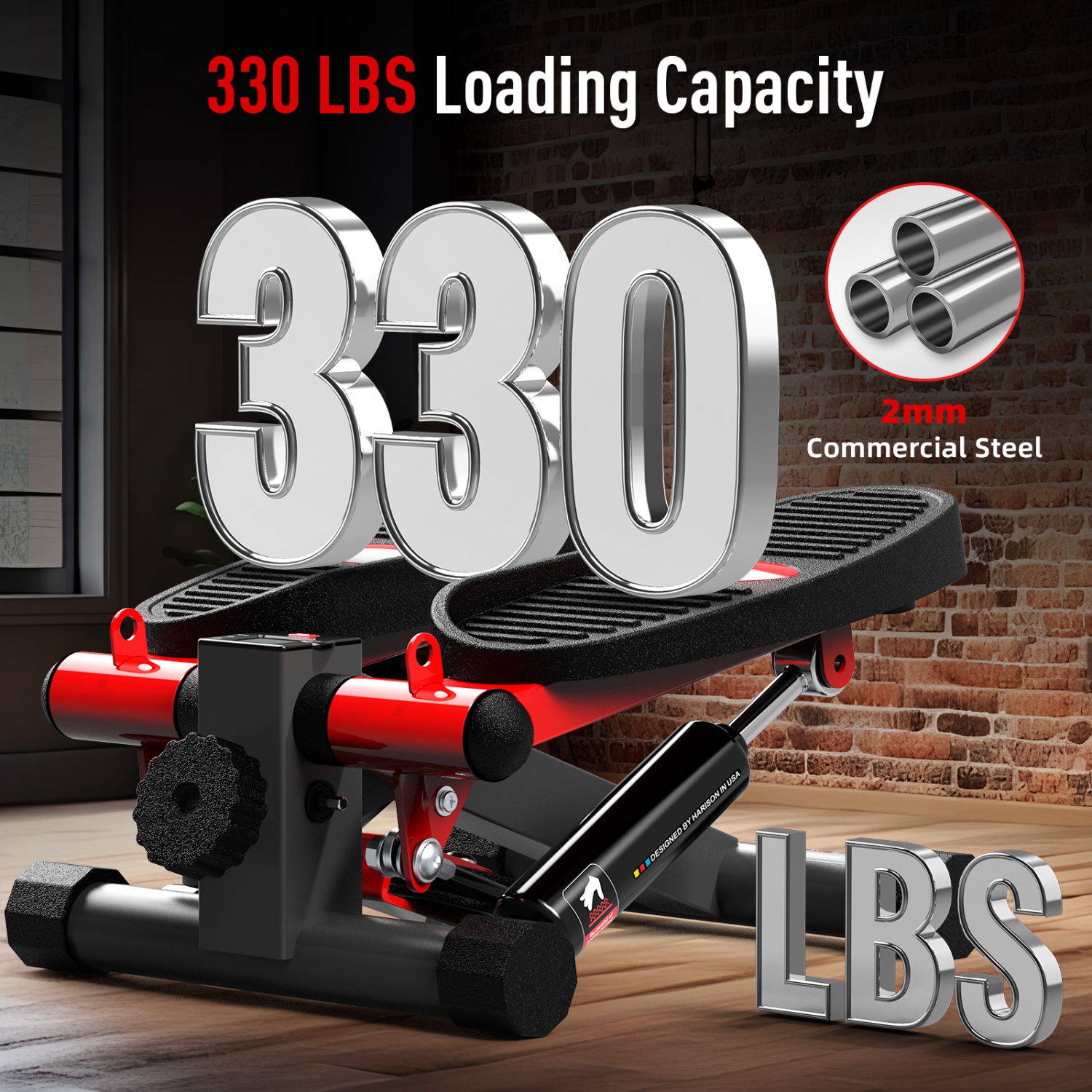 Mini simulateur d'escalier pour la maison avec bandes de résistance améliorées de HARISON 330&nbsp;lb, simulateur d'escalier pour entraînement complet