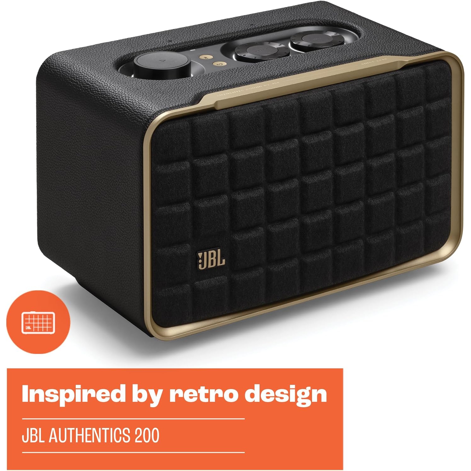 JBL Authentics 200 - Wireless Home Speaker, Built in Wi-Fi, Bluetooth and Voice Assistants, Built in Alexa and Google Assistant- Open Box (10/10