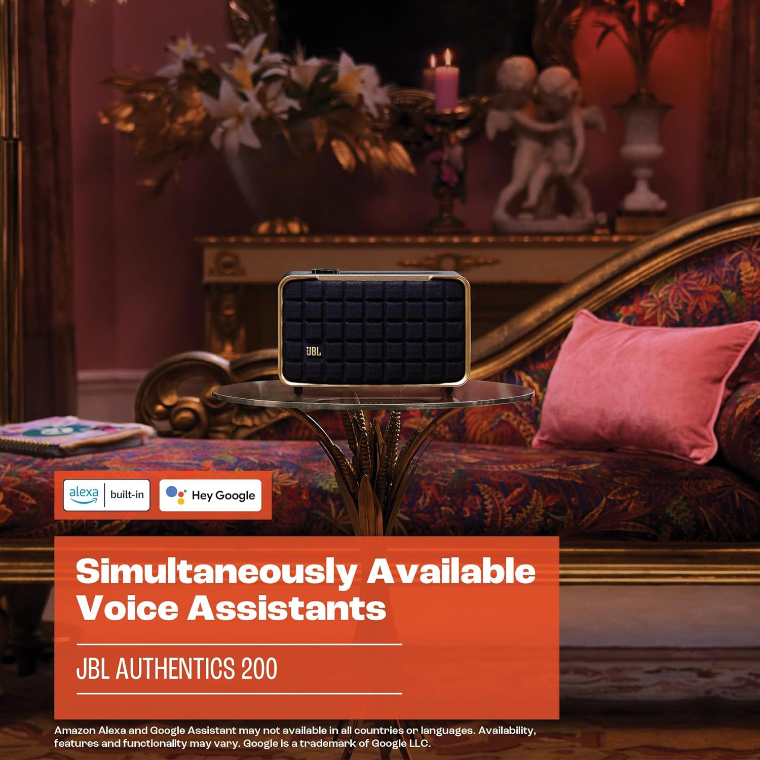 JBL Authentics 200 - Wireless Home Speaker, Built in Wi-Fi, Bluetooth and Voice Assistants, Built in Alexa and Google Assistant- Open Box (10/10