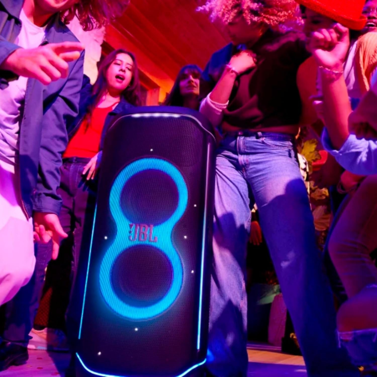 PartyBox Ultimate de JBL - Haut-parleur de fête massif avec son puissant, jeu de lumière multidimensionnel, résistance aux éclaboussures - Noir - BO