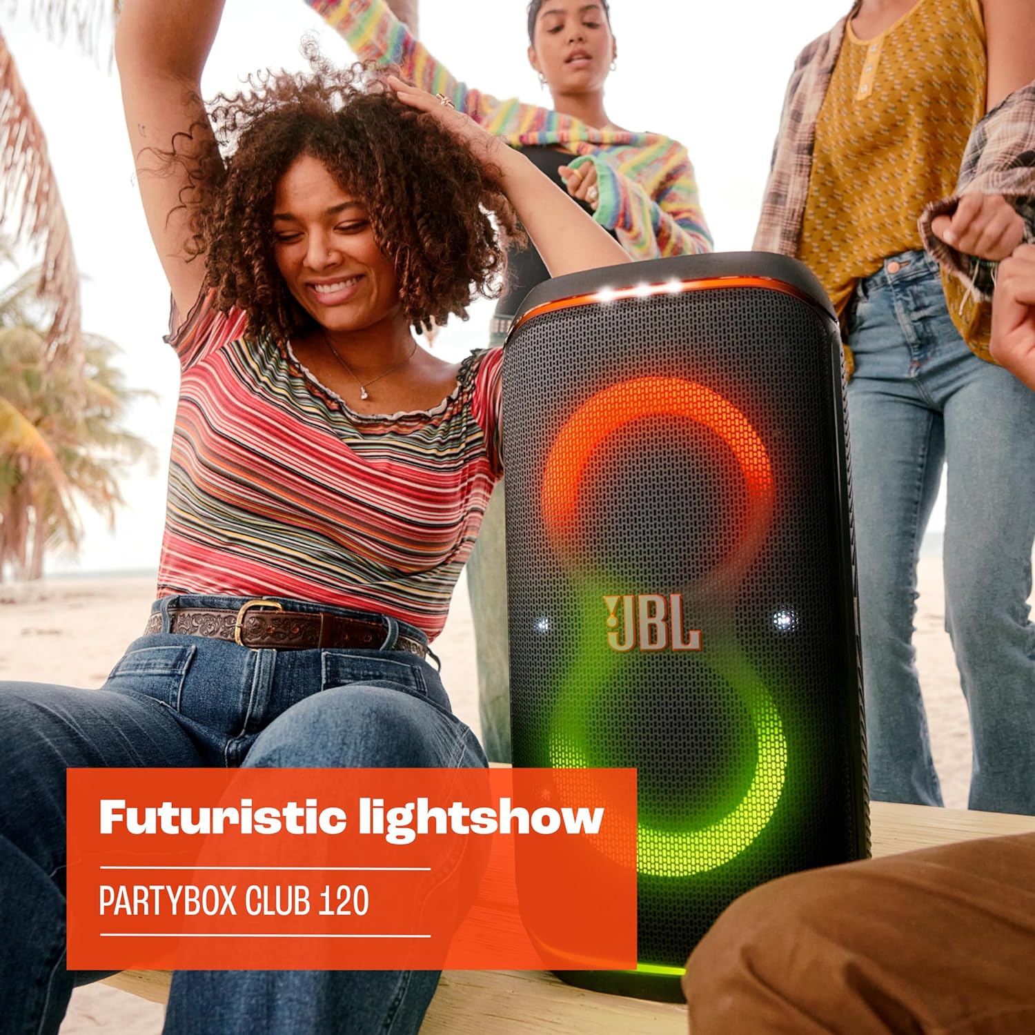 Open Box - JBL PartyBox Club 120 - Portable Party Speaker with Foldable Handle, Powerful JBL Pro Sound, Futuristic lightshow-JBLPBCLUB120AM - 10/10