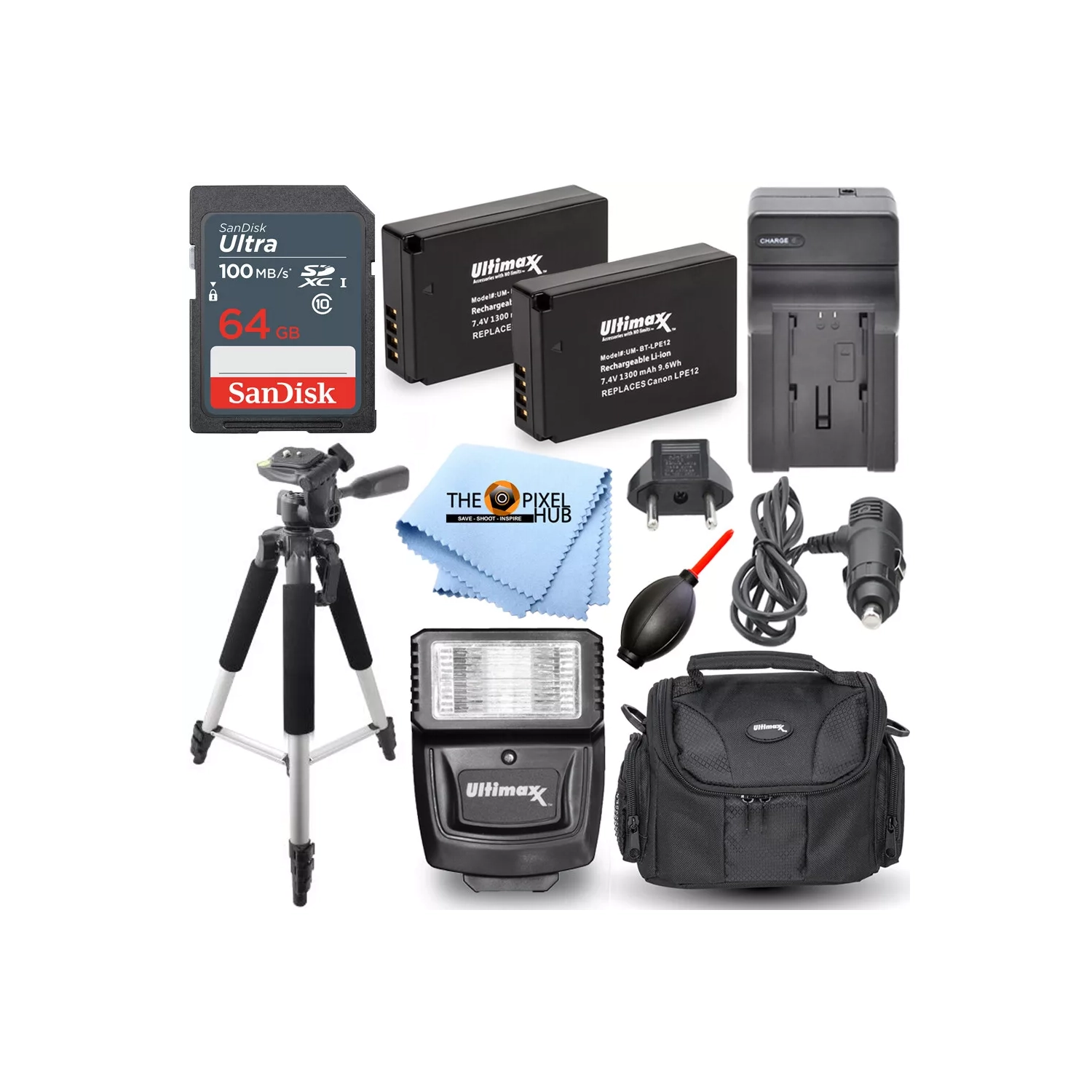 Ensemble d'accessoires MEGA pour Canon SX70 EOS M50 M50 II SL1 M100 M200
