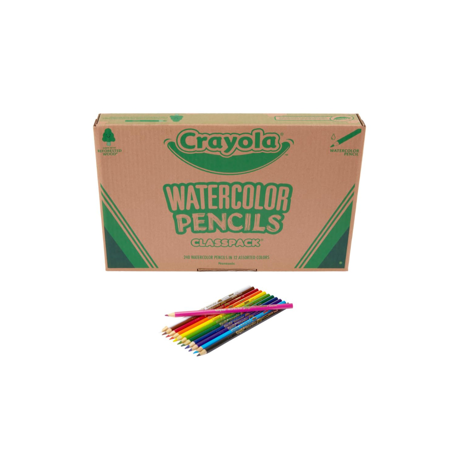 Crayola Watercolour Pencils Classpack, 240 Count