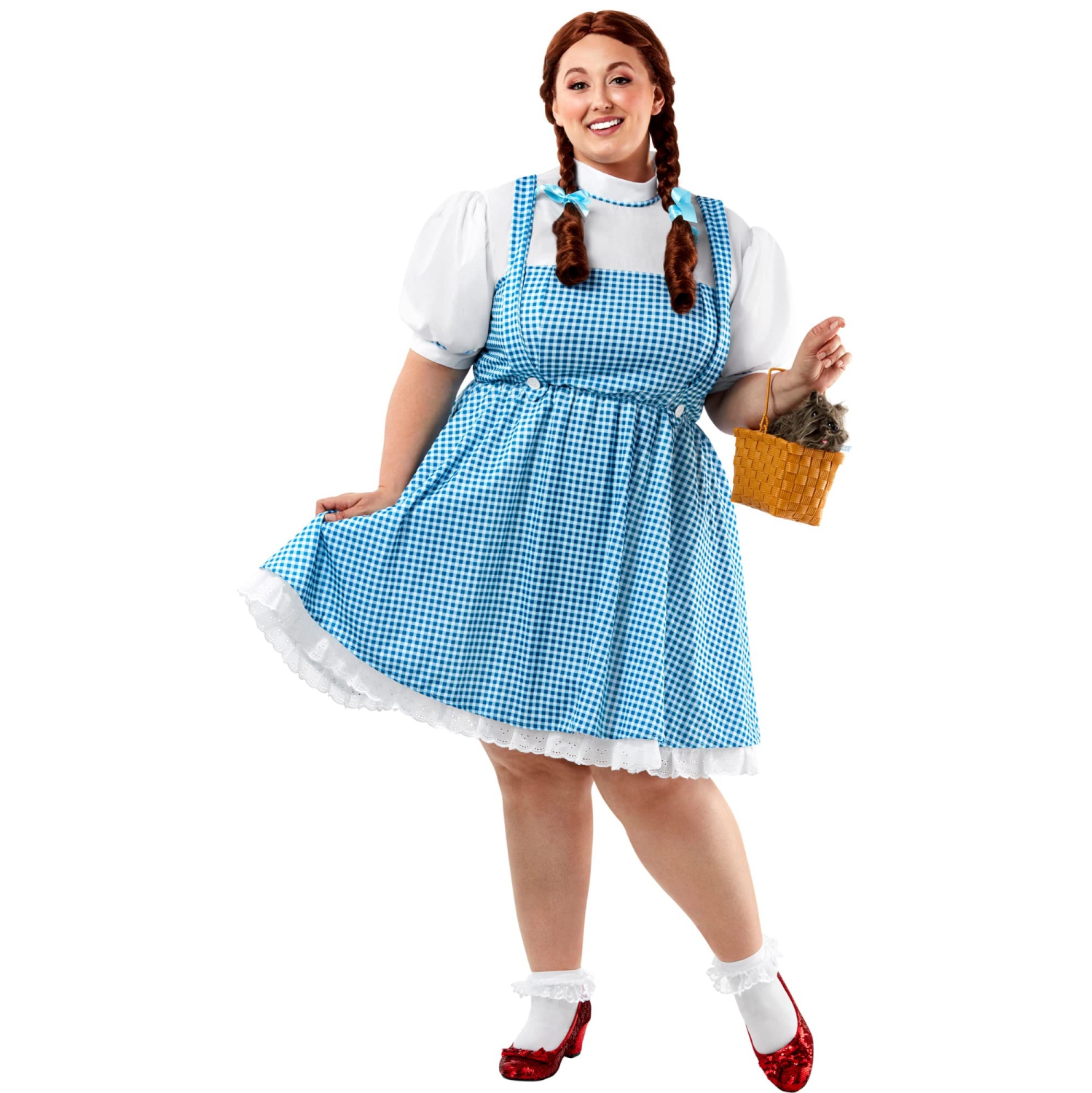 Rubies Costume Plus-Size Wizard of Oz, Deluxe Dorothy, Blue/White, OneSize