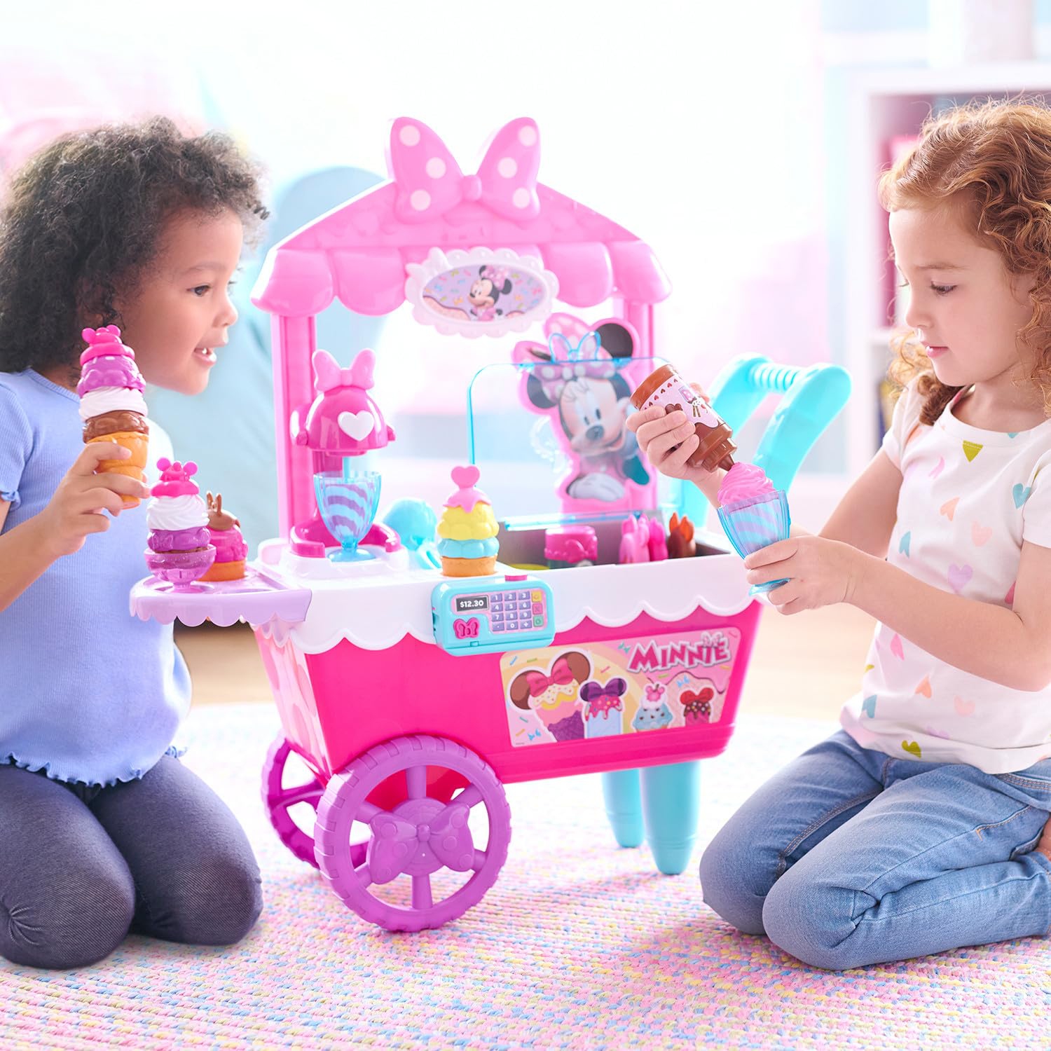 Minnie Mouse Sweets & Treats Ice Cream Cart, Kids Toys for Ages 3 Up, Gifts and Presents