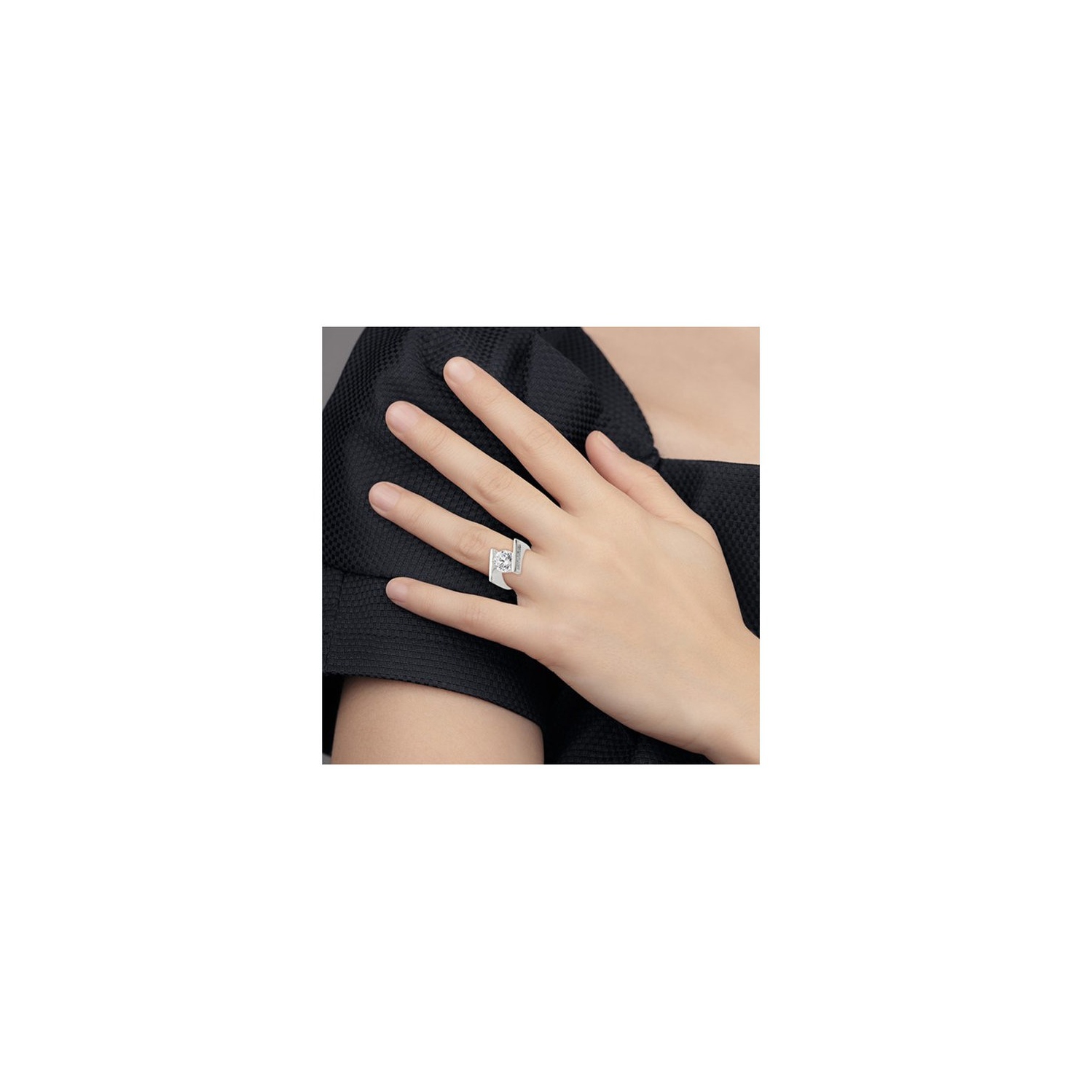 Sterling Silver Cubic Zirconia Polished Ring