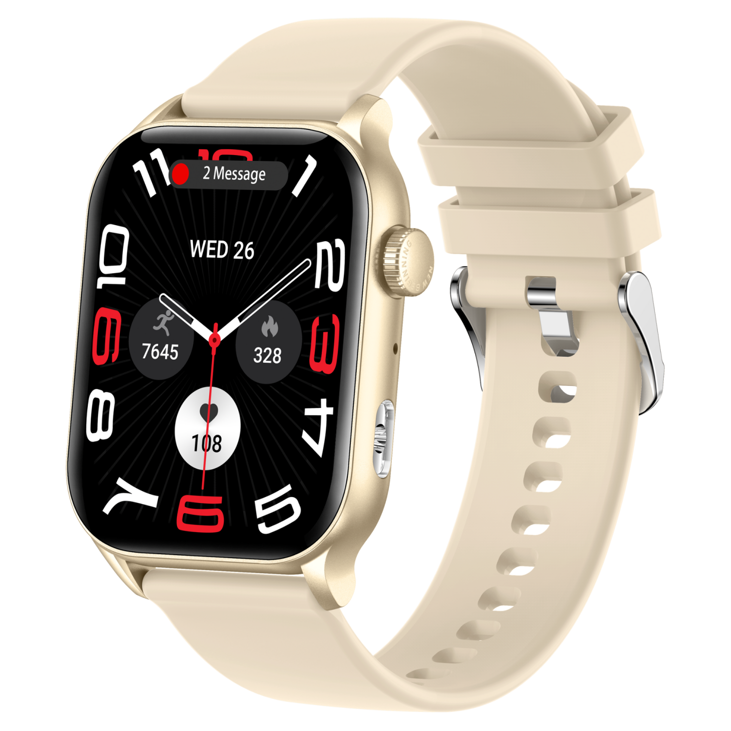 TUTT Smartwatch for Men Women 1.95” AMOLED Screen | Flashlight BT Call Health and Fitness Tracking | K8 Smart Watch