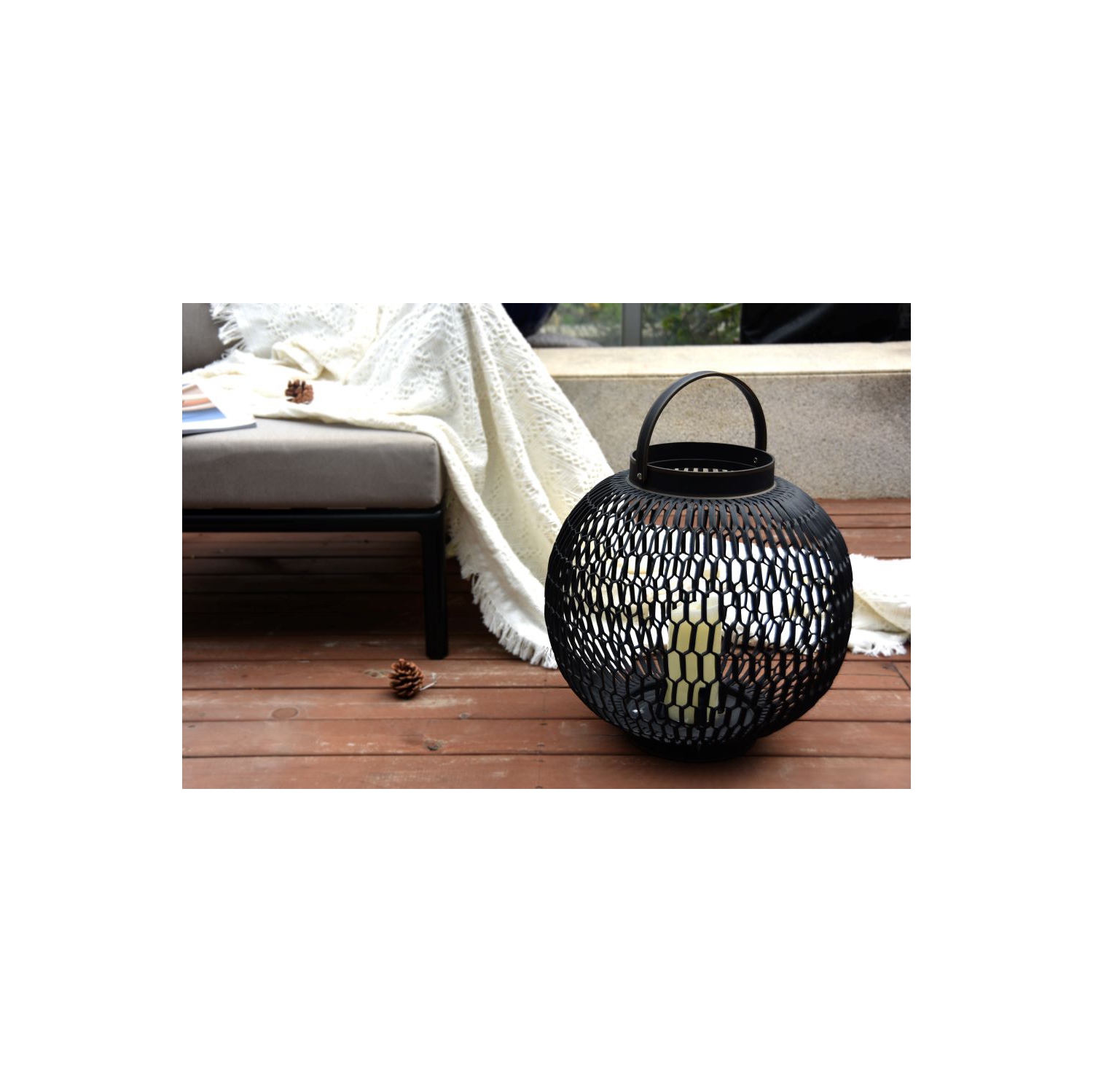 Elementi - Lantern with Handle - Round