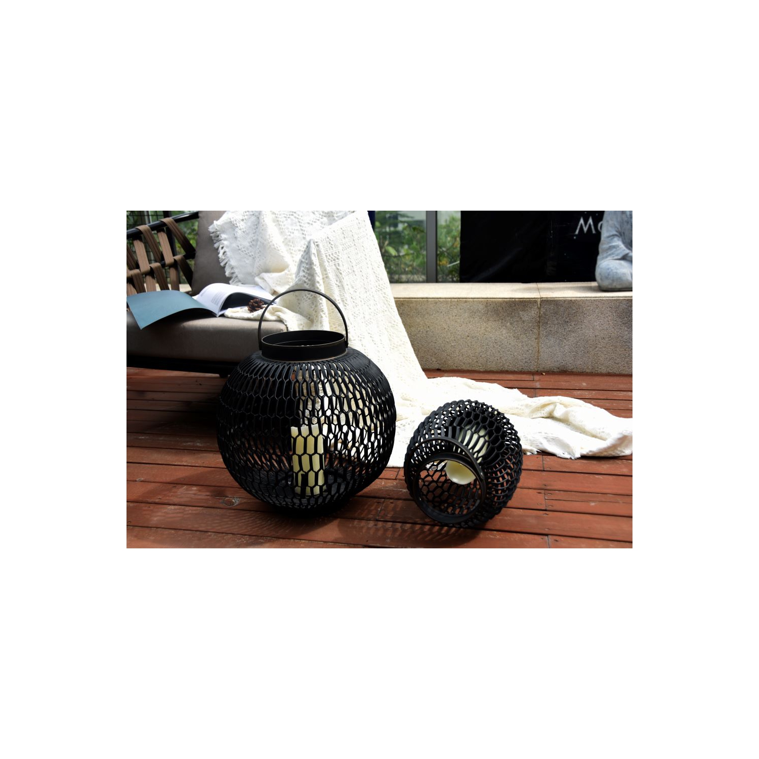 Elementi - Lantern with Handle - Round