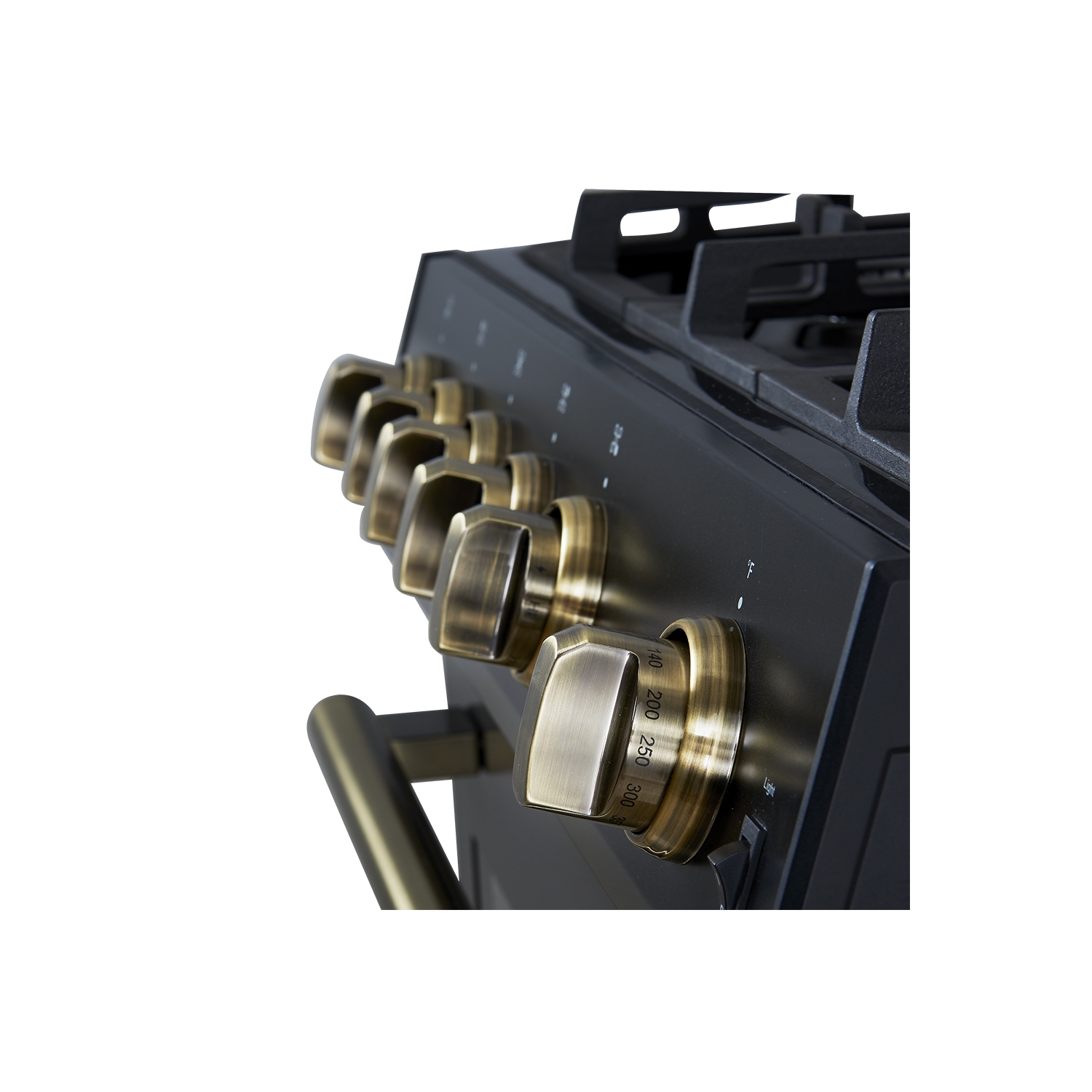 Forno Leonardo Espresso 30" Black Gas Range, 5 Burners, 39 500 BTU, 5 cu.ft. Convection Oven