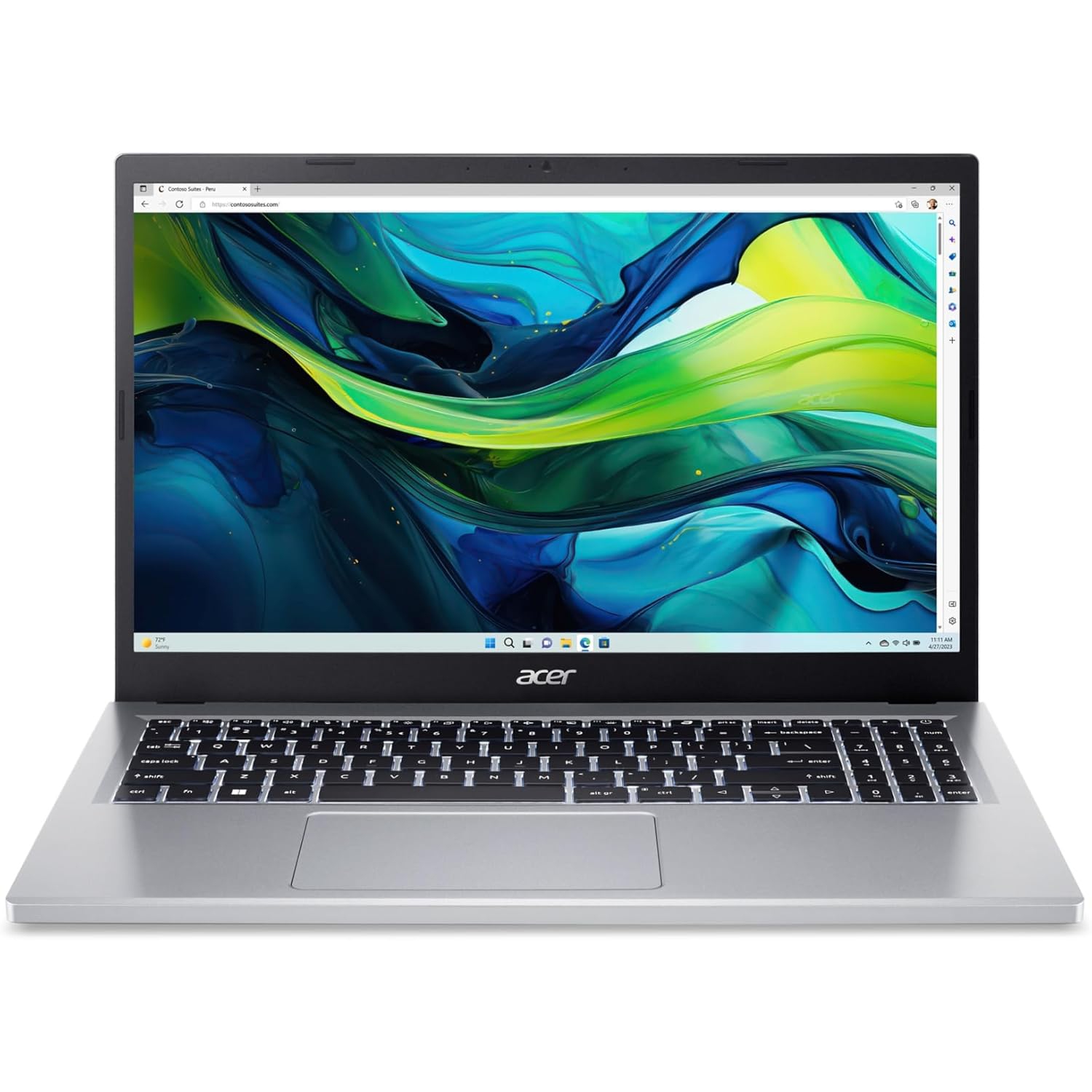 Acer Aspire Go 15 Slim Laptop | 15.6" Full HD IPS 1080P Display | Intel Core i3-N305| Intel UHD Graphics | 8GB LPDDR5 | 512GB HD | Wi-Fi 6 | AI PC | Windows 11 Home in S Mode