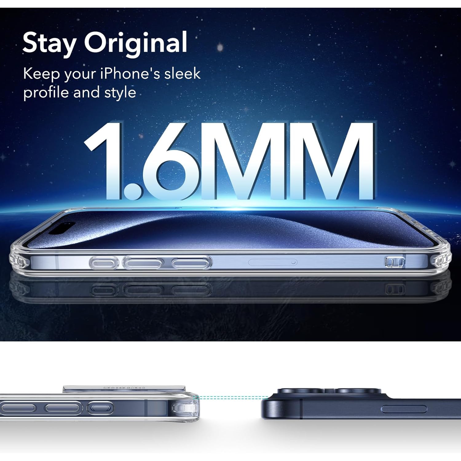 For iPhone 15 Pro Max Case, Compatible with MagSafe, Military-Grade Protection, Yellowing Resistant, Scratch-Resistant Back, Magnetic Phone Case for