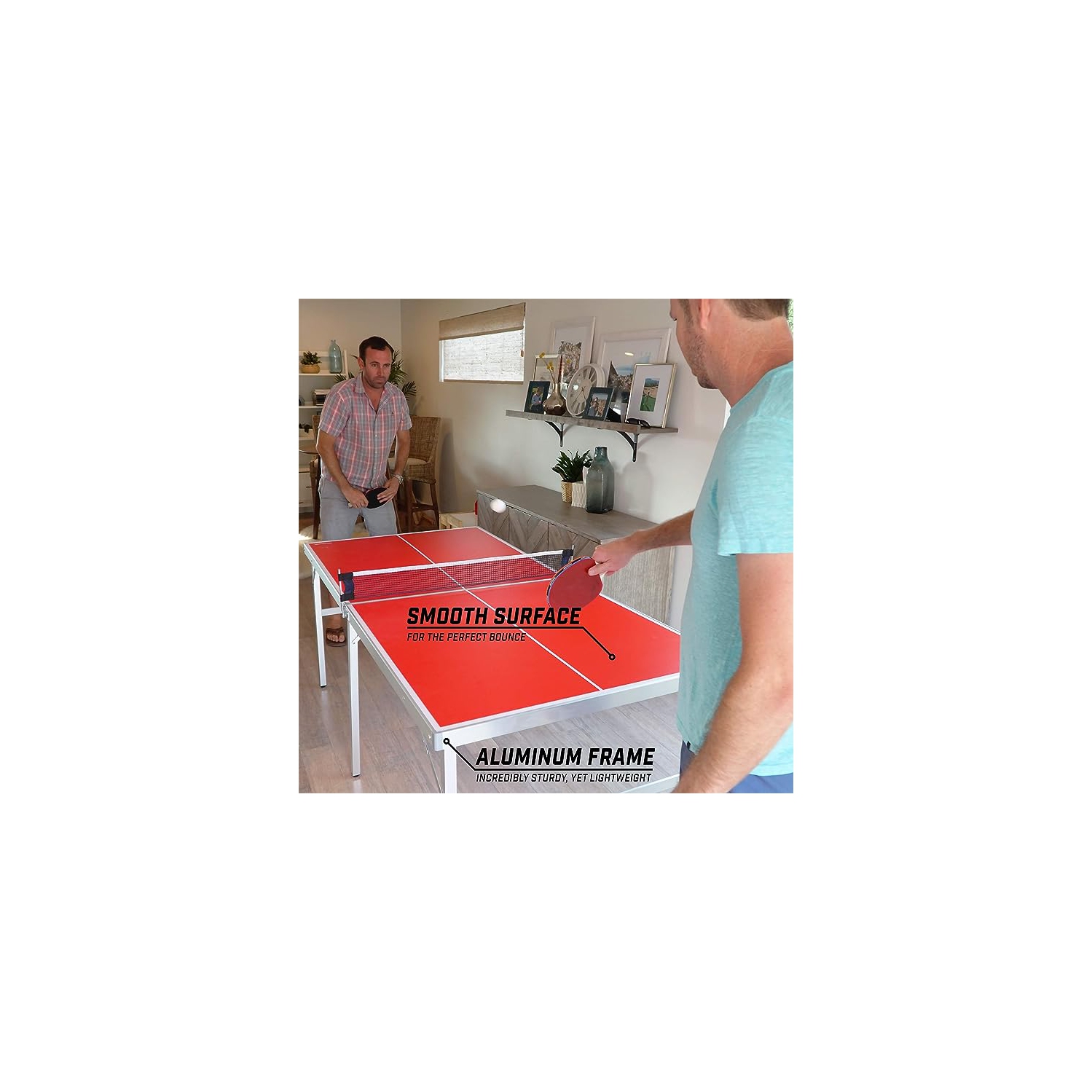 Jeu de tennis de table intérieur/extérieur de taille moyenne de GoSports - Rouge