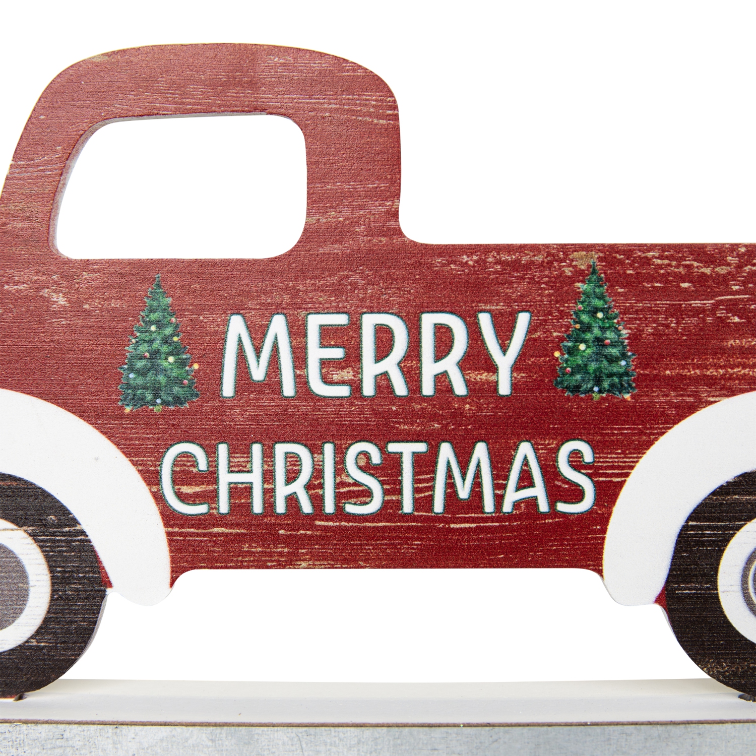 Calendrier de l'Avent en bois Merry Christmas Truck - 9&nbsp;po